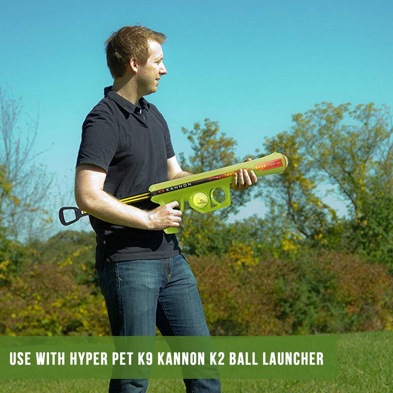 Hyper Pet Tennis Balls for Dogs; Pet Safe Dog Toys for Exercise and Training; 2 Count (Pack of 1); Colors May Vary; Green - Image 4